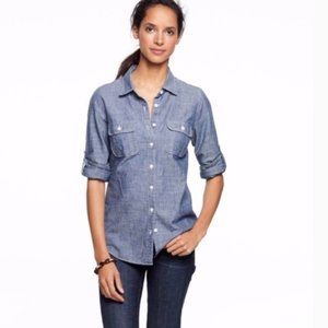 J Crew Lightweight Chambray Shirt Small